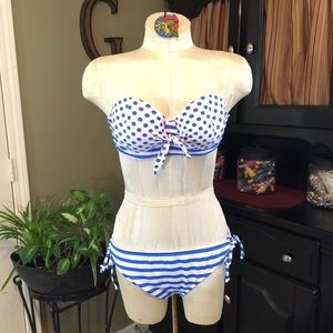 Target Brand Blue/White 2 piece Swimsuit